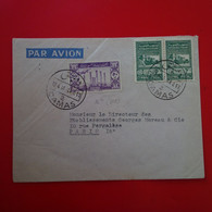 LETTRE DAMAS POUR PARIS PAR AVION - Syrie