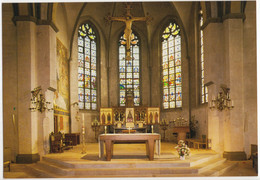 Ootmarsum - Interieur R.K. Kerk - (Overijssel, Nederland) - Altaar, Glas In Lood, Christus Corpus Crucifix - Ootmarsum