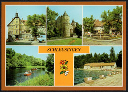 F3726 - TOP Schleusingen Freibad Rathaus Brunnen - Bild Und Heimat Reichenbach - Schleusingen