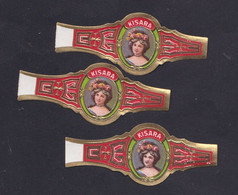 3 Ancienne Bague De Cigare Vitola B7 Femme Kisara - Bagues De Cigares