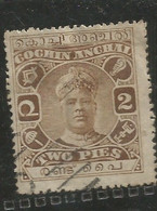 Cochin - 1933 Rama Varma III 2p Used   Sc 41 - Cochin