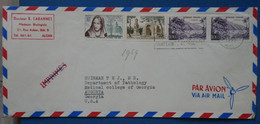 ¤18 ALGERIE   BELLE LETTRE  1959 ALGER   POUR AUGUSTA USA +AEROPHILATELIE + AFFRANCH . PLAISANT - Lettres & Documents