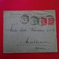 LETTRE LUXEMBOURG BACLESSE SOEURS POUR MULHOUSE 1899 - 1895 Adolphe De Profil