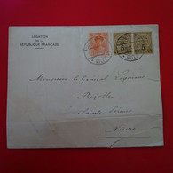 LETTRE LUXEMBOURG POUR BEZOLLE NIEVRE LEGATION DE LA REPUBLIQUE FRANCAISE 1923 - Storia Postale