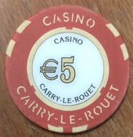 13 CARRY-LE-ROUET CASINO JETON DE 5 EUROS CHIP COINS TOKENS GAMING - Casino