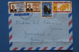 ¤18 RWANDA BELLE LETTRE  1962 KBUYE  POUR GRONINGEN NEDERLAND  + AEROPHILATELIE+ AFFRANCHISSEMENT . PLAISANT - Usados