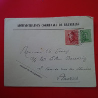 LETTRE BRUXELLES POUR ANVERS 1920 - Storia Postale