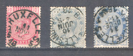 België Nr 38-40 Gestempeld Cote €60 - 1883 Leopoldo II