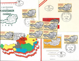 3110c: Österreich 1966, Einführung Der Postleitzahlen, 4 Unterschiedliche FDC- Cachets & Viererblock ** - Codice Postale