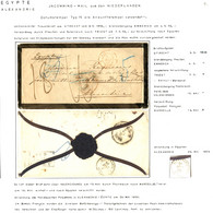 1859 UTRECHT + Entrée Rouge PAYS-BAS 2 VALnes Sur Enveloppe Via TRIESTE & EMERCICH (PRUSSIA) Pour ALEXANDRIE. Verso, Cac - Storia Postale