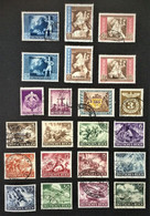 1942-1943 Europäisches Postkongreß Mi. 820 - 822, 823 - 825 , 818, 819, 828, 830,  Tag Der Wehrmacht 831 - 840 - Usati
