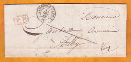 1848 - Lettre Pliée Avec Corr De 2 P En PORT PAYE PP  De CASTRES Sur L'Agoût Vers ALBY Albi, Tarn - Cad Arrivée - 1801-1848: Precursors XIX