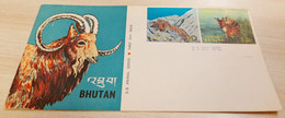 Bhutan 1970 Animals Series 3d 2v Official FDC Very Rare - Bhoutan