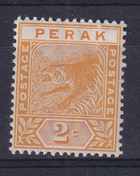 Malaya - Perak: 1892/95   Tiger    SG63    2c   Orange   MNH - Perak