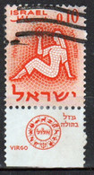 Israel 1961 Single Stamp From The Set Issued To Celebrate Signs Of The Zodiac In Fine Used With Tab. - Gebruikt (met Tabs)