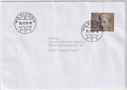 1015 Auf Brief Mit Letzttagstempel Poststelle ECOTEAUX (VD) - Covers & Documents