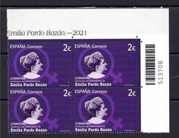 ESPAÑA 2021 ** MNH ED. 5512 LITERATURA. CENT. FALLEC.EMILIA PARDO BAZAN BL.4 - Unused Stamps