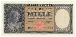 1000 LIRE ITALIA ORNATA DI PERLE MEDUSA 10/02/1948 SUP - Other & Unclassified