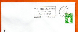 81 GAILLAC   FETE DU VIN      1980  Lettre Entière N° VW 989 - Mechanical Postmarks (Advertisement)