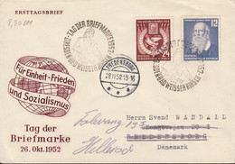 DDR  319, FDC, Mit ZFr. 317, Echt Gelaufen Mit SoSt: Tag Der Briefmarke, 1952 - FDC: Sobres