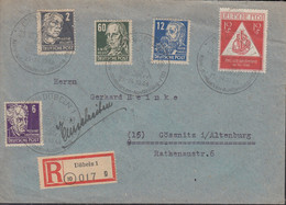 SBZ 212-13, 216, 225, 228 MiF, Auf R-Brief Mit Stempel: Döbeln 23.10.1948, 228 FDC ! - Sovjetzone