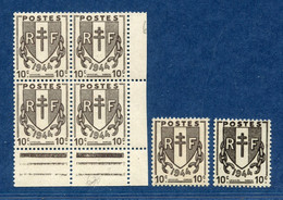 ⭐ France - Variété - YT N° 670 - Couleurs - Pétouilles - Neuf Sans Charnière - 1945 à 1947 ⭐ - Unused Stamps