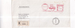ITALIA  - AFFRANCATURA MECCANICA ROSSA - TRASPORTI OLIVERO   - BUSTA -1972- AUTOMOBILISMO- - Machine Stamps (ATM)