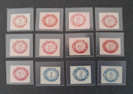 Liechtenstein 1920 Timbres-taxe Série Complète Mi.1à12 Neufs** Et Oblitérés° - Taxe