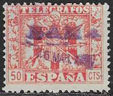 SPAIN # FROM 1949   MICHEL TE 92  TK: 13 1/2 - Télégraphe