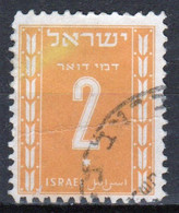 Israel 1949 Single Stamp From The Postage Due Set Issued In Fine Used. - Timbres-taxe
