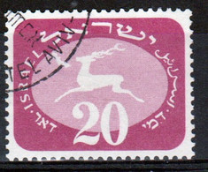 Israel 1952 Single Stamp From The Postage Due Set Issued In Fine Used. - Segnatasse