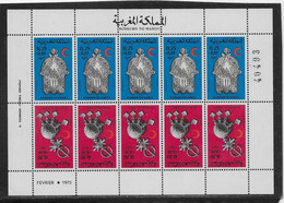 Maroc N°724A - Feuillet De 5 Paires Tête-bêche - Neufs ** Sans Charnière - TB - Morocco (1956-...)
