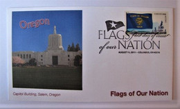 ETATS-UNIS - FDC  - Flag Of Our Nation - Oregon - Salem - Capitol Building - 1991-2000