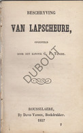 LAPSCHEURE/Damme Beschrijving - Kanunnik Tanghe Roeselare 1857 (N791) - Antiguos