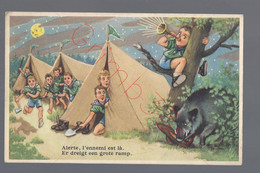 Scoutisme - Alerte, L'ennemi Est Là - Postkaart - Padvinderij