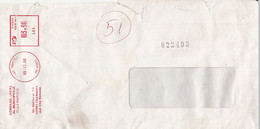 8634FM- CLUJ NAPOCA CITY COUNCIL, AMOUNT 3.90, RED MACHINE STAMPS ON COVER, 2008, ROMANIA - Covers & Documents