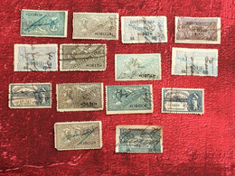 14 Carimbos Fiscais Fiscais Europa Portugal Cancelados Timbres Europe  Portugal  Fiscaux Fiscal Oblitérés - Used Stamps