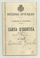 REGNO D'ITALIA COMUNE DI PALERMO - CARTA D'IDENTITA' 1927 - Documentos