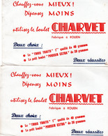 Lot De 3 Buvards Les Charbons Charvet - - Gas, Garage, Oil