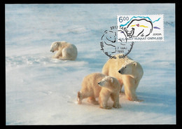 GREENLAND MAXIMUM POSTCARD - 1999 EUROPA Stamps - Nature Reserves And Parks (STB9-99) - Maximum Cards