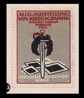 WW1 Germany/Austria/Hungary Cinderella Vignette EXHIBITION OF WAR GRAPHICS AUTRIAN MUSEUM 1917 - Cinderellas