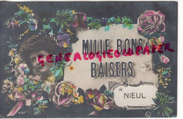 87- - NIEUL - MILLE BONS BAISERS  CARTE GLACEE FEMME FLEURS - Nieul