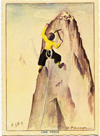 509 - Illustrateur  O. POISSON  :  CIME VIERGE   ( Genre Samivel)    Alpinisme  Années 50    MONTAGNE - Samivel