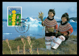 GREENLAND MAXIMUM POSTCARD - 2000 EUROPA Stamps - Tower Of 6 Stars (STB9-107) - Cartoline Maximum