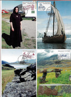 GREENLAND MAXIMUM POSTCARD - 4 Cards 2001 Artic Vikings (STB9-110) - Cartoline Maximum