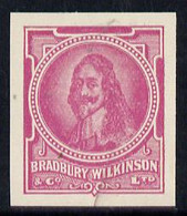 Great Britain Bradbury Wilkinson King Charles I Imperf Essay Stamp In Mauve On Ungummed Paper - Werbemarken, Vignetten