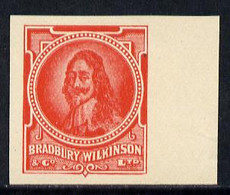 Britain Bradbury Wilkinson King Charles I Imperf Essay Stamp In Red On Ungummed Paper - Cinderellas