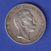 Dt. Kaiserreich Preußen Silbermünze 3 Mark Wilhelm II. 1909 A  - Zonder Classificatie