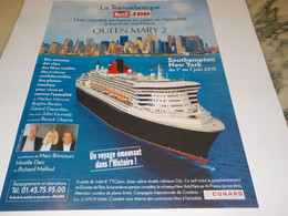 ANCIENNE PUBLICITE QUEEN MARY 2  2010 - Other & Unclassified