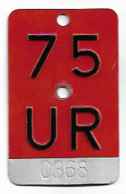 Velonummer Uri UR 75 - Number Plates